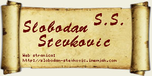 Slobodan Stevković vizit kartica